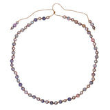 Purple & Pink Agate Bead & Pearl Necklace