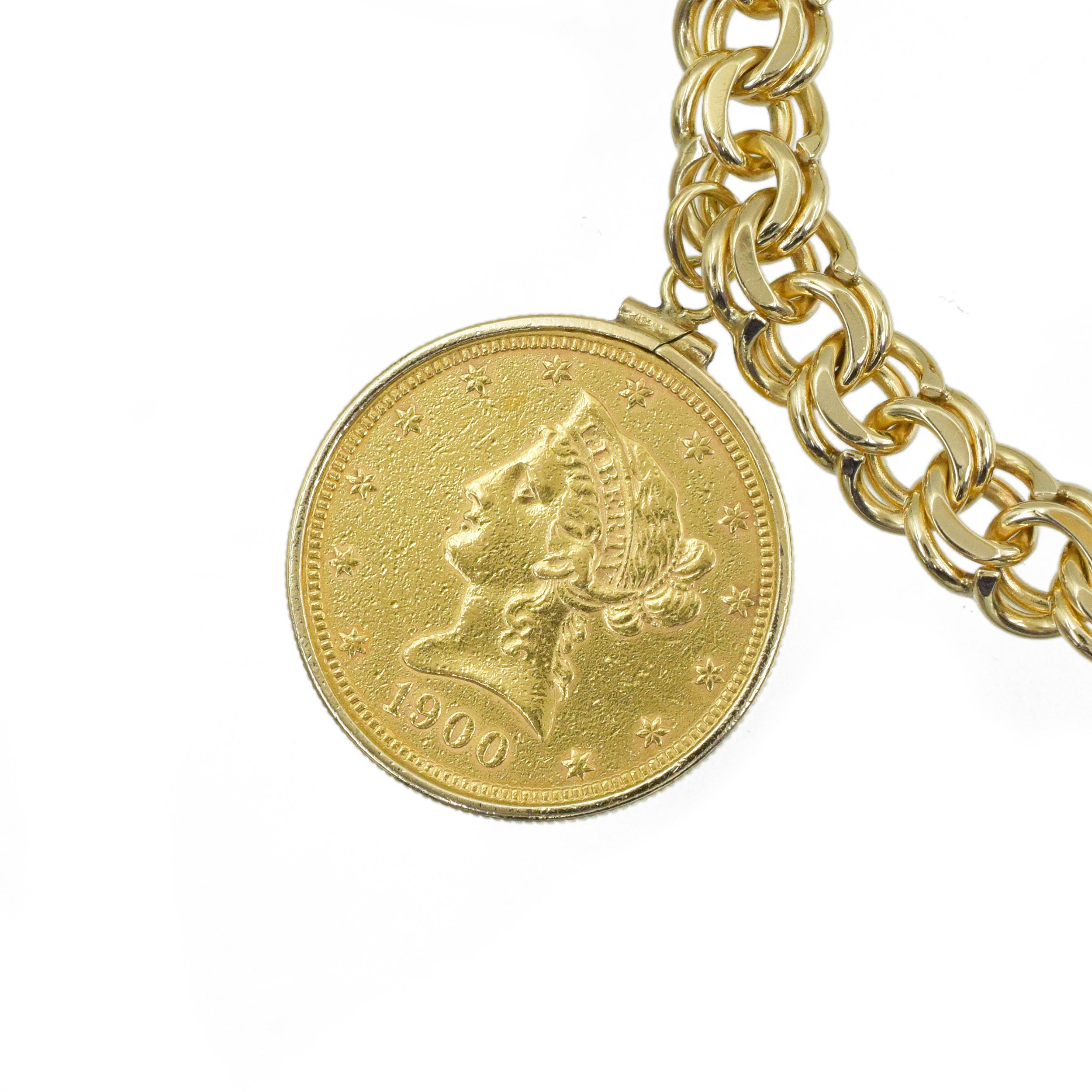 Vintage Tiffany & Co. 14k Yellow Gold Bracelet with Charms