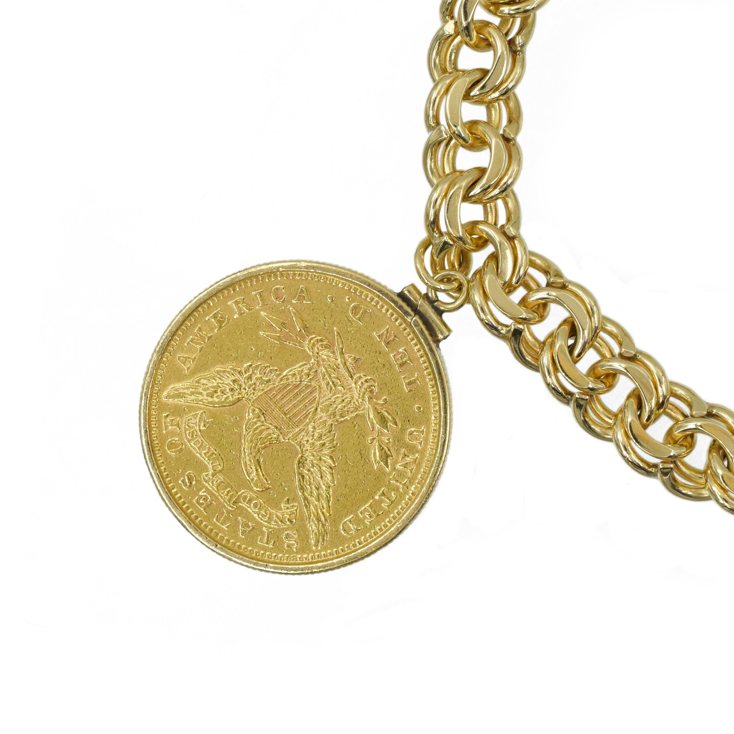 Vintage Tiffany & Co. 14k Yellow Gold Bracelet with Charms