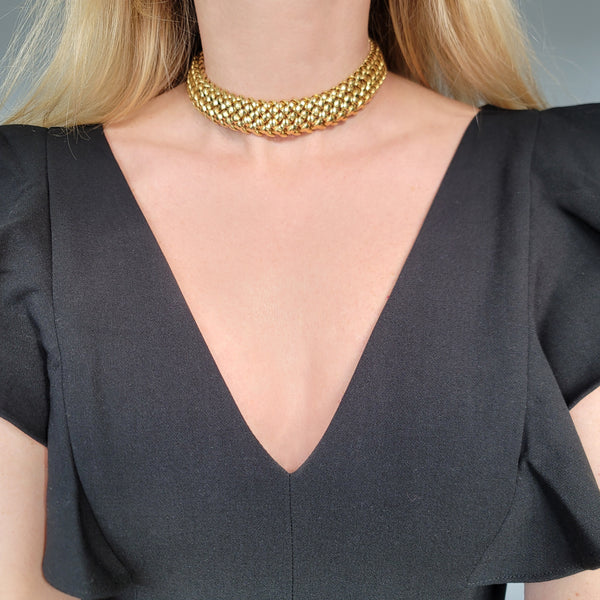 Vintage Tiffany & Co Choker Necklace in 18k Yellow Gold
