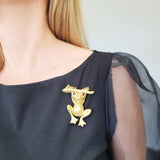 Whimsical Frog Brooch by Andrew Clunn