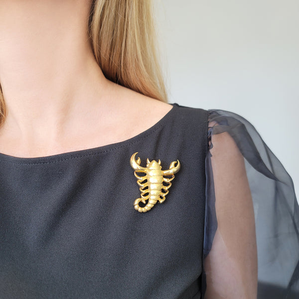 Whimsical Scorpion Brooch by Andrew Clunn