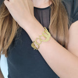 Youmna Oxbow Stirrup Design Link Bracelet in 18k Yellow Gold