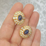 Cartier Diamond & Sapphire Earrings