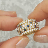 Iconic Diamond & Sapphire Nigeria Ring by Cartier