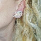 GRAFF Pink Diamond Leaf Earrings