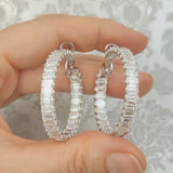 Gorgeous 18.78ct Inside Out Diamond Hoop Earrings