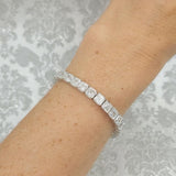33.60ct Asscher Diamond Tennis Bracelet in Platinum